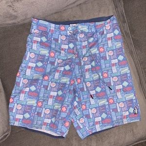 Men’s Johnnie-O Swimsuit - Blue Print